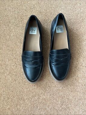 Dolce Vita Black Leather Classic Penny Loafers